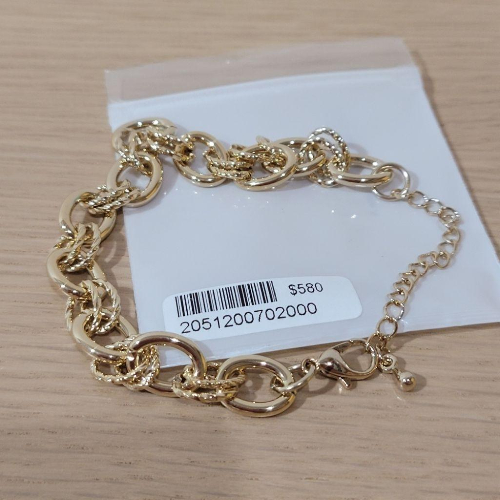 全新Vacanza金色鏈條手鏈與戒指-細節圖2