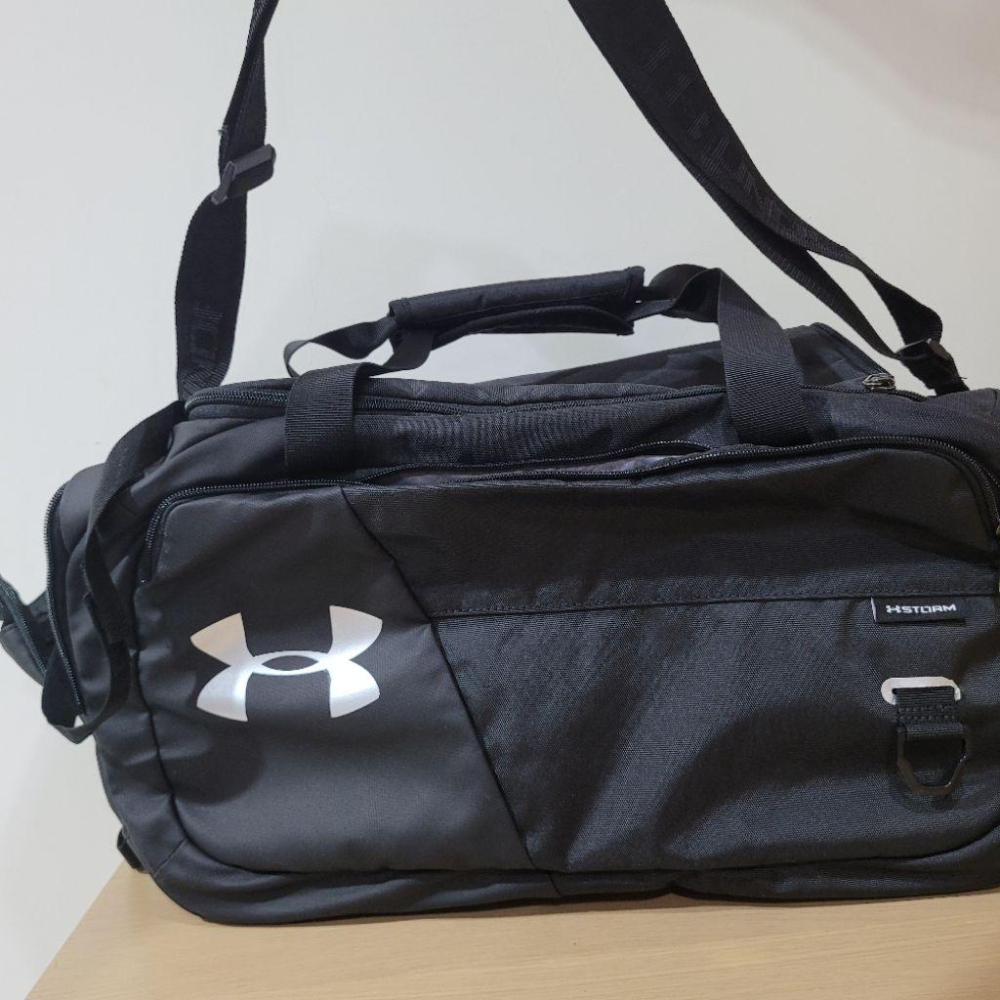 95新UA under armour黑色可放運動球鞋袋子手提肩背包旅行袋-細節圖2