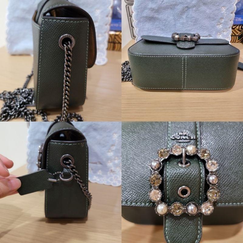 全新Coach綠色小方與立體造型蘋果斜背包包側背包-細節圖5