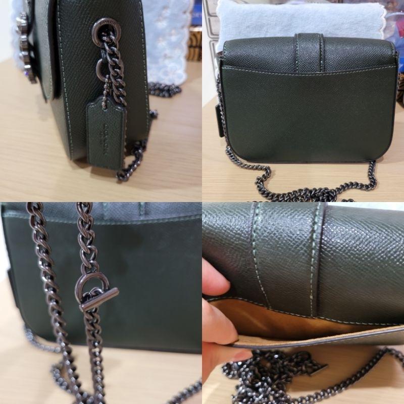 全新Coach綠色小方與立體造型蘋果斜背包包側背包-細節圖6