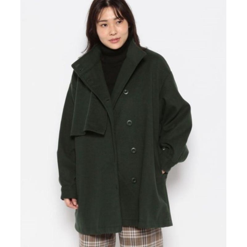 全新Olive des olive 墨綠色A line中長版大衣SML都可穿-細節圖2