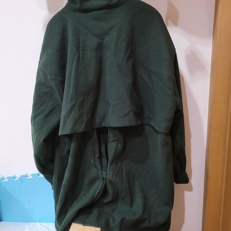 全新Olive des olive 墨綠色A line中長版大衣SML都可穿-細節圖4