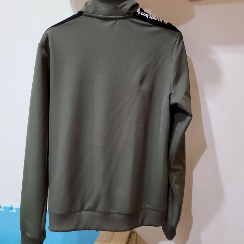 99新L號le coq  sportif 墨綠色公雞運動休閒外套吸濕排汗-細節圖4
