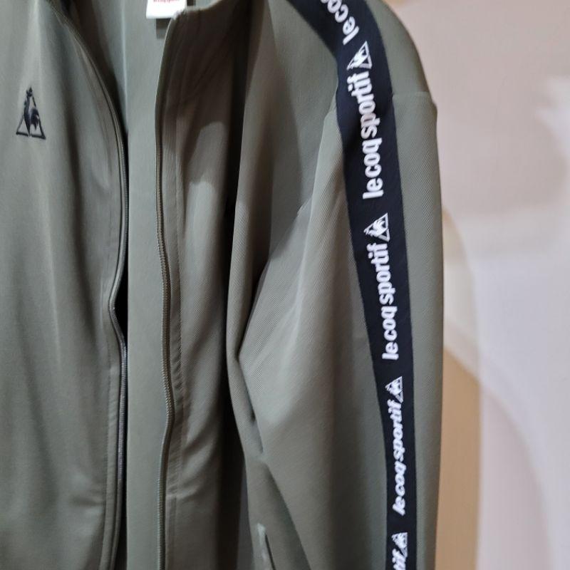 99新L號le coq  sportif 墨綠色公雞運動休閒外套吸濕排汗-細節圖6