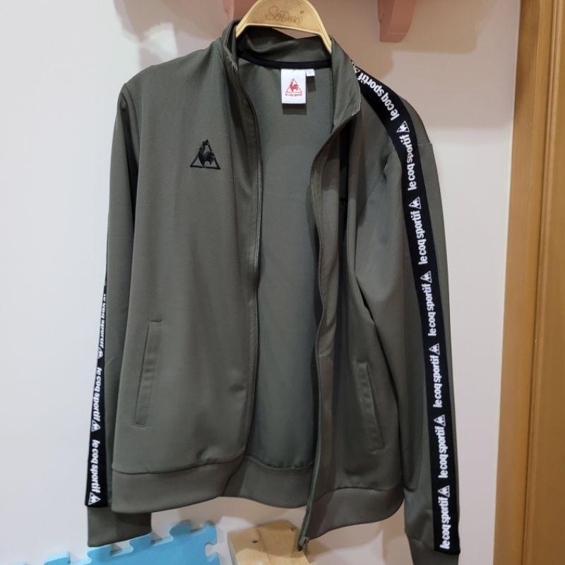 99新L號le coq  sportif 墨綠色公雞運動休閒外套吸濕排汗-細節圖7