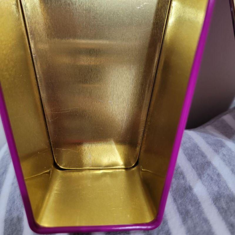 9成新Godiva 黑貓南瓜蜘蛛網紫色棺材萬聖節鐵盒-細節圖5
