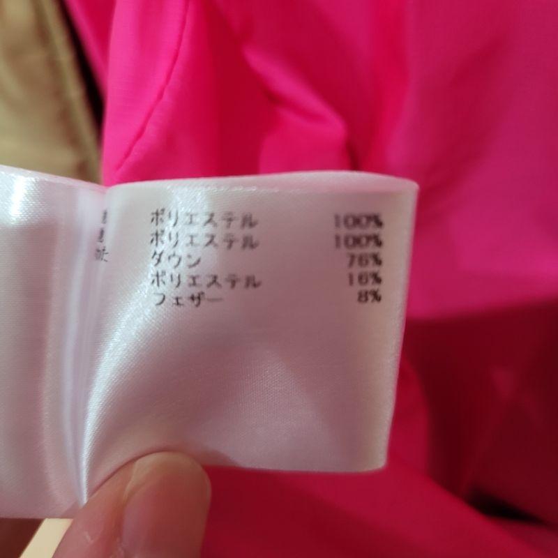 9成新尺寸3L 故意買大 Munsingwear 科技保暖up 企鵝牌咖啡色內裡桃紅亮紅螢光色羽絨保暖外套-細節圖4