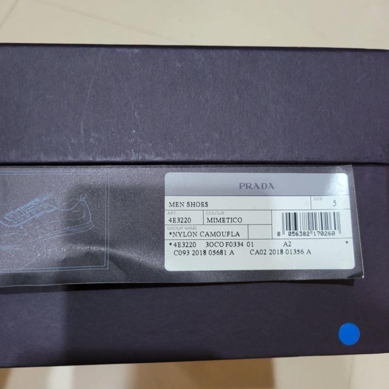 九成新Prada軍綠色迷彩花紋 綠花紋休閒鞋男鞋女鞋40號-細節圖8