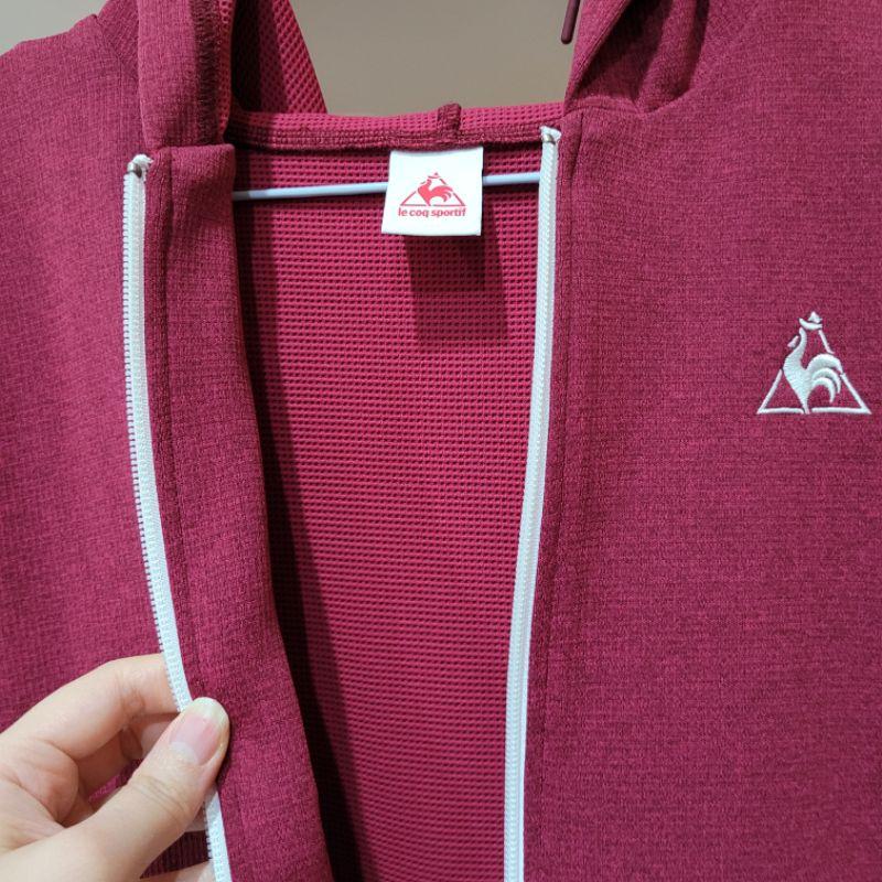 95新le coq sportif 公雞牌 紅白 太空棉質運動外套L號-細節圖3