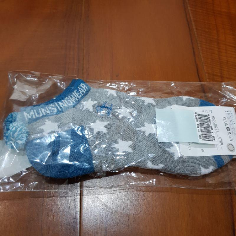全新munsingwear 企鵝牌 星星船型 襪子 抗菌防臭 尾端有個小圓球 超好看 22-24cm-細節圖4