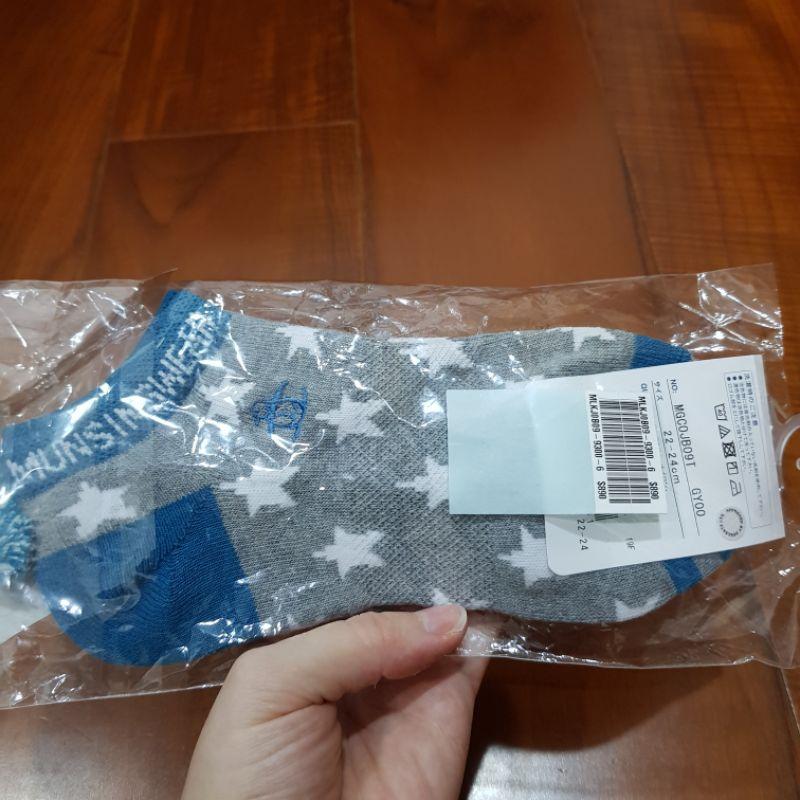 全新munsingwear 企鵝牌 星星船型 襪子 抗菌防臭 尾端有個小圓球 超好看 22-24cm-細節圖5