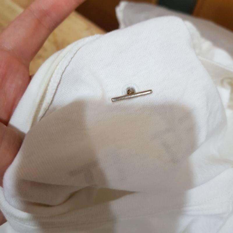 8成新韓版笑臉吊飾T shirt黑白兩色M號-細節圖3