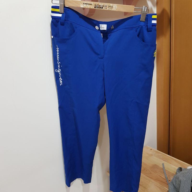 95新Munsingwear企鵝藍色七分褲9號只下水過兩次與全新藍色牛仔褲裙9號-細節圖2