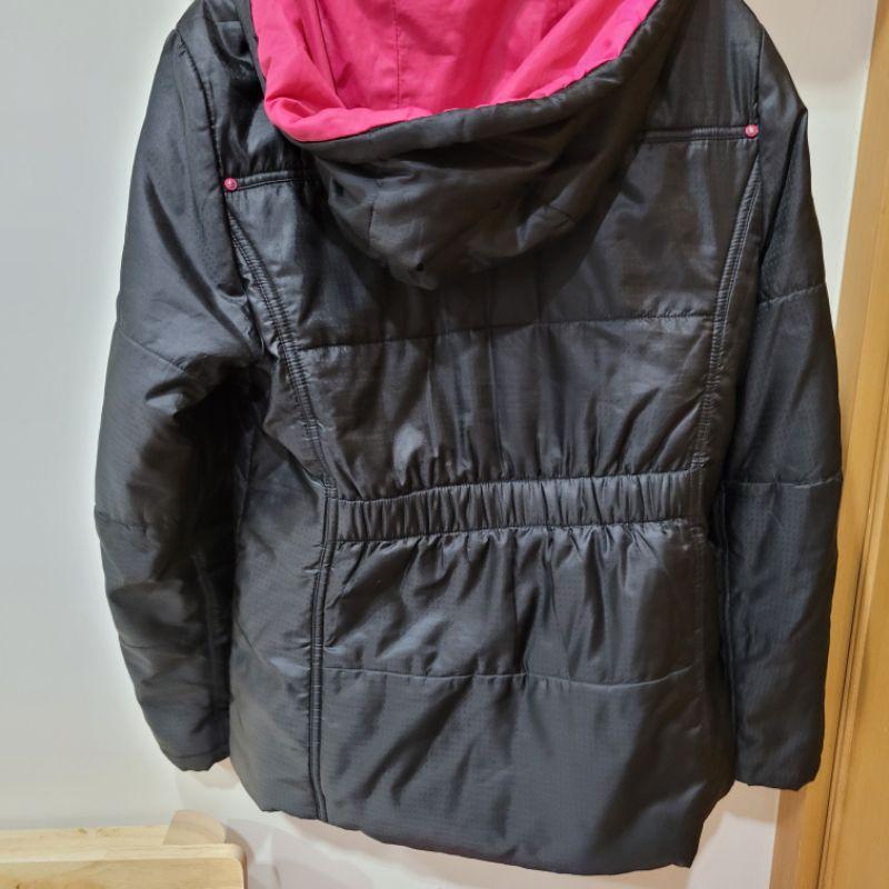 85新munsingwear 企鵝牌 黑色內裡桃紅外套 L號-細節圖5