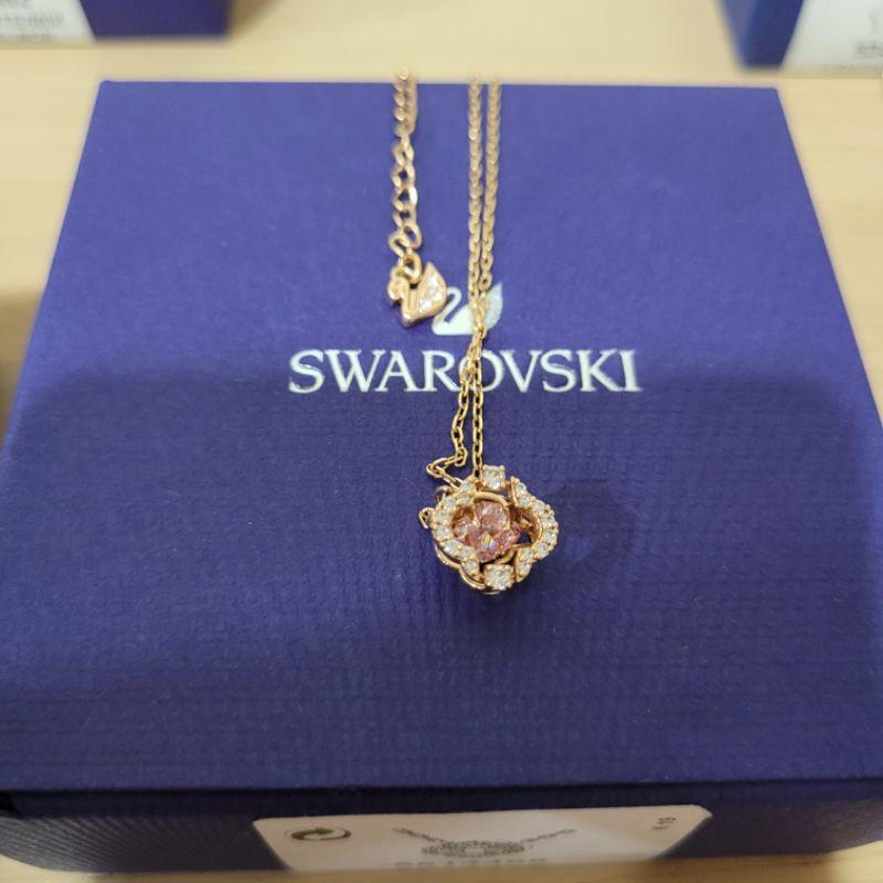 Swarovski dance跳舞水晶四葉草項鍊玫瑰金色與躍動白色小熊 星星銀色手鍊 白色小花Y字型長鏈可自行調整長度-細節圖4