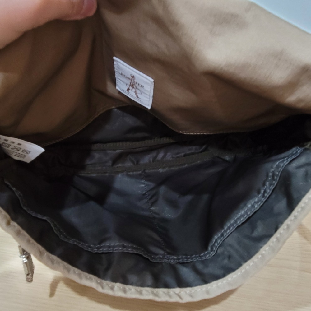 95新Porter International米色尼龍側背包小方包-細節圖7