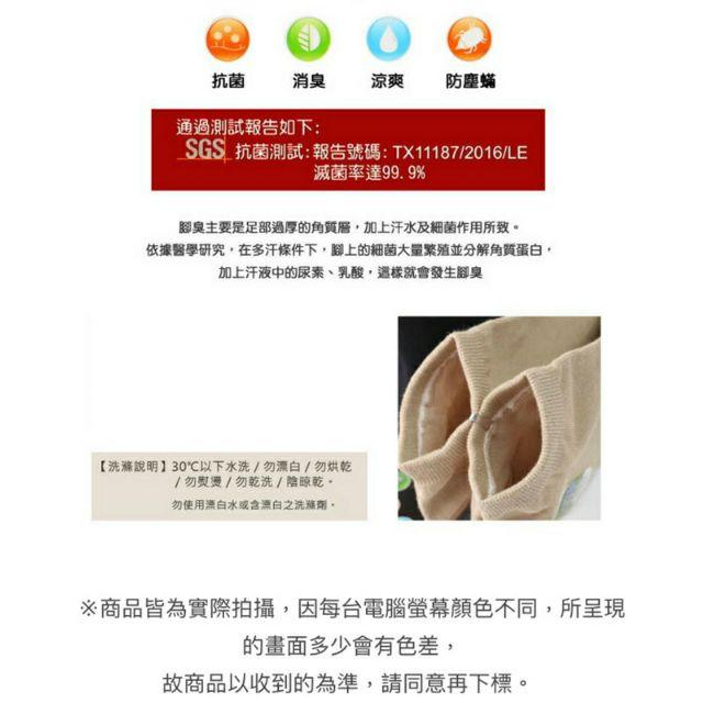 抗菌消臭袜。穿一星期脚都不會臭。好穿試試看了挑颜色可隨机出貨如要指定顏色請私聊~男女適穿有2分之1跟船袜-細節圖2