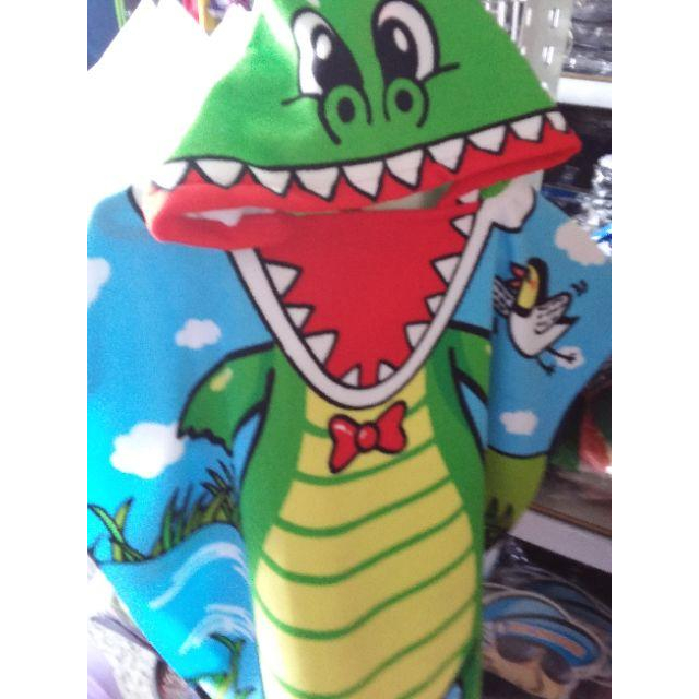 兒童造型浴袍。斗篷式設計柔軟吸水面料可愛圖案穿脱攜帶方便適合3歲至8歲-細節圖4