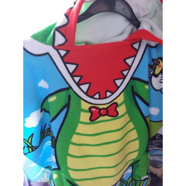 兒童造型浴袍。斗篷式設計柔軟吸水面料可愛圖案穿脱攜帶方便適合3歲至8歲-細節圖6