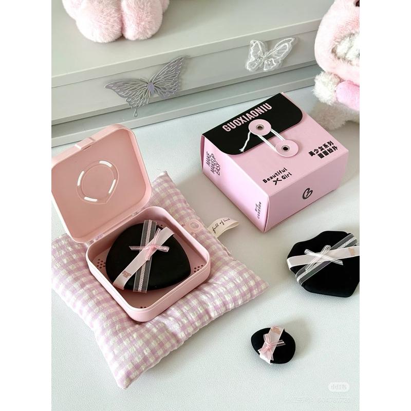 新品現貨｜官方授權🏆郭小妞蕾蕾粉撲3入組🩰送收納盒！-細節圖8