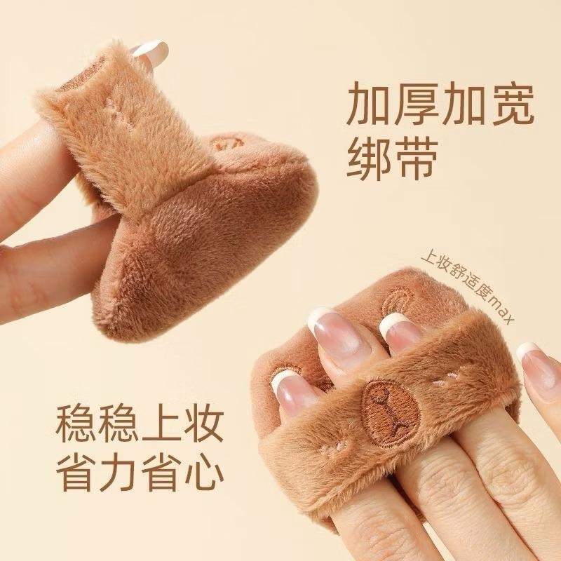 新品現貨｜官方授權🏆郭小妞卡皮爸爸粉撲🤎送收納袋！-細節圖2