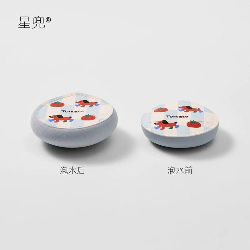 新品現貨｜送收納盒‪‪‪‪.ᐟ.ᐟ星兜乎乎溼用小狗棉花糖粉撲2入組🐕-細節圖4