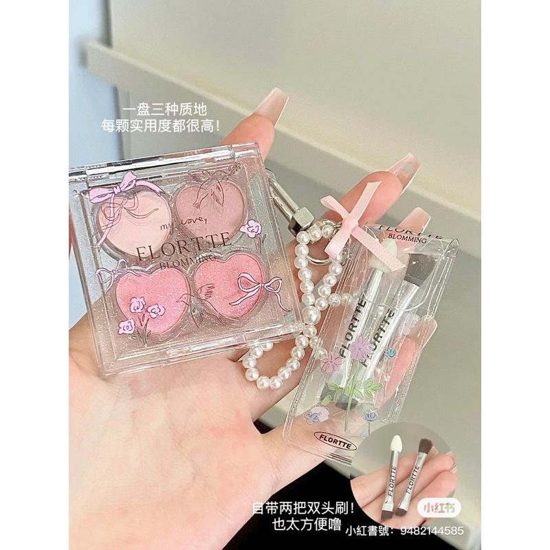 新品現貨｜𝙁𝙇𝙊𝙍𝙏𝙏𝙀 花洛莉亞自戀系列四色提亮臥蠶眼影多用盤🍑-細節圖3