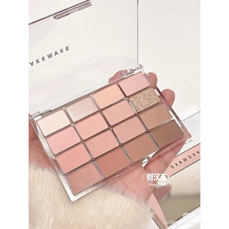 新品現貨｜𝙒𝘼𝙆𝙀𝙈𝘼𝙆𝙀多功能16色眼影盤🐰一盤多用！-細節圖3