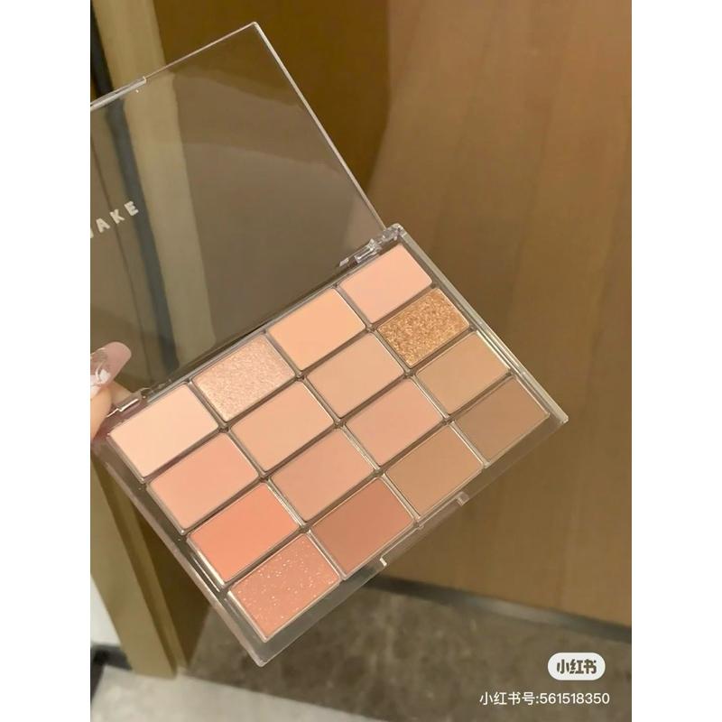 新品現貨｜𝙒𝘼𝙆𝙀𝙈𝘼𝙆𝙀多功能16色眼影盤🐰一盤多用！-細節圖5