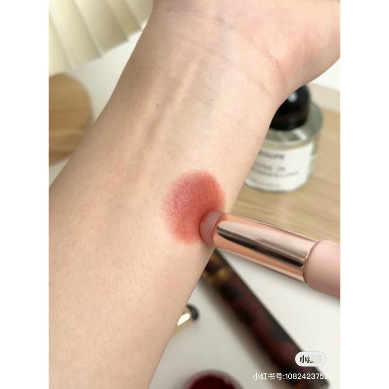 新品現貨｜送防塵蓋！圓頭硅膠木柄唇刷🤍超Q刷頭不吃妝😻美甲拍拍刷💅🏻-細節圖4