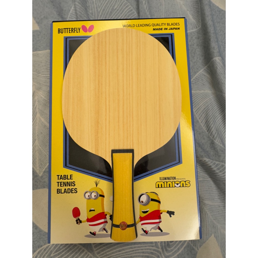 全新 蝴蝶 小小兵 小黃人 minion J 兒童拍 純木五夾-細節圖2