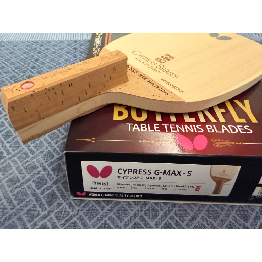 全新 Butterfly 蝴蝶牌 桌球拍 CYPRESS G-MAX gmax 日版 單檜-細節圖5