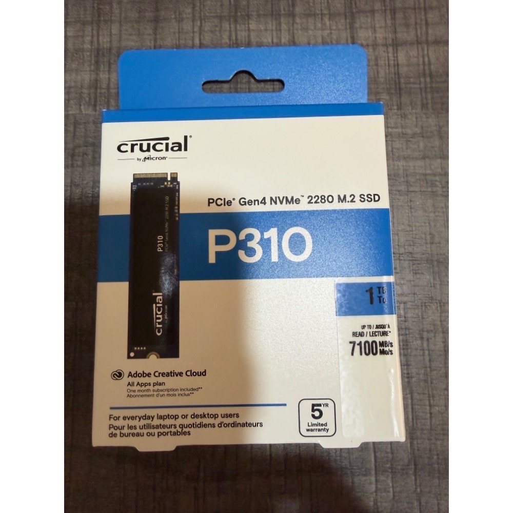 Micron 美光P310 1TB PCIe Gen4  2280 M.2 SSD 固態硬碟-細節圖2
