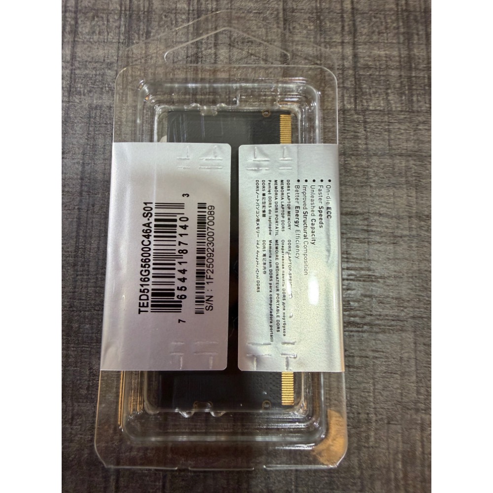 全新 十銓 DDR5 5600 16g 筆記型記憶體-細節圖2
