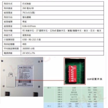 AYI 80mm 自動切紙感熱 出單機 / 廚房機 / USB+COM雙介面-細節圖2