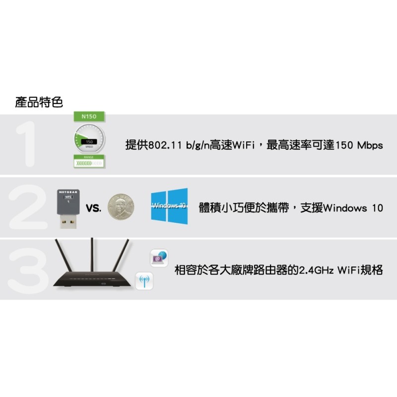 Netgear WNA1000M 輕便型 USB 無線網路卡-細節圖5