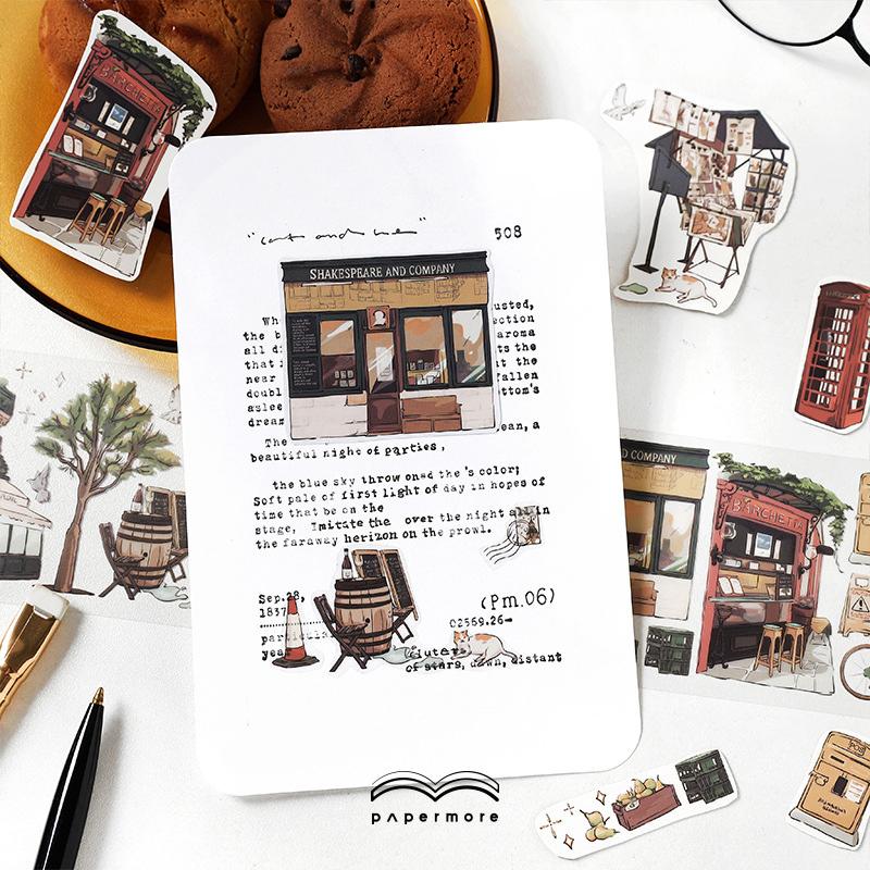 🔥【現貨】🦈長條裝飾膠帶 旅行日記系列膠帶 裝飾膠帶 長紙膠帶 手帳膠帶-細節圖3