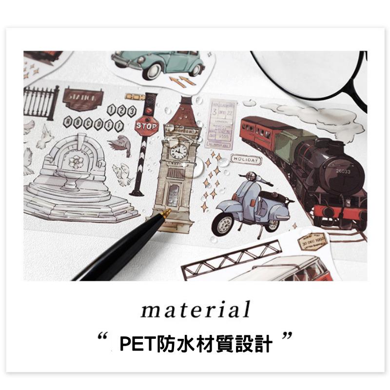 🔥【現貨】🦈長條裝飾膠帶 旅行日記系列膠帶 裝飾膠帶 長紙膠帶 手帳膠帶-細節圖6