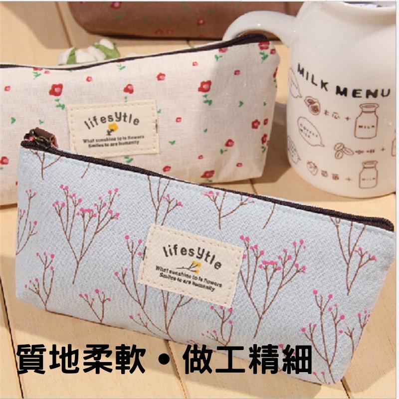 🔥 【現貨】🦈🔥韓系筆袋 小碎花筆袋 麻布筆袋 筆袋🔥-細節圖2