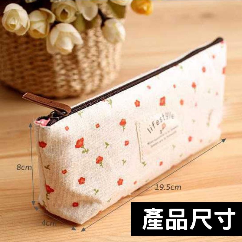 🔥 【現貨】🦈🔥韓系筆袋 小碎花筆袋 麻布筆袋 筆袋🔥-細節圖3