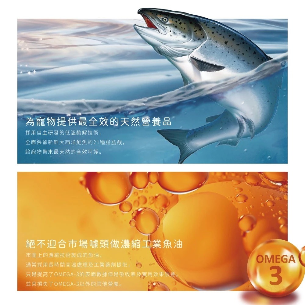 預購【幸運貓】挪威 藍躍 寵物鮭魚油 Omega-3 (犬貓適用) 300ml-細節圖2