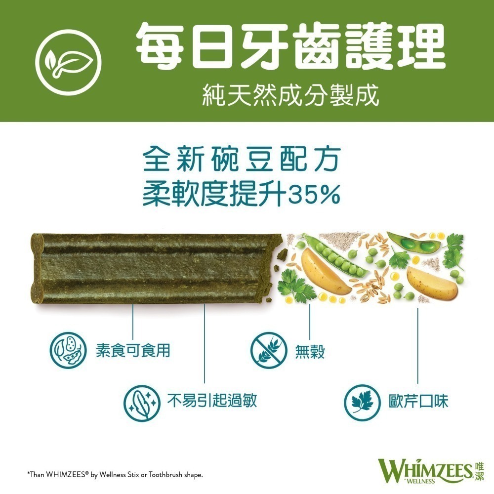 【幸運貓】Whimzees 唯潔 幼犬專用潔牙骨 熟齡犬專用潔牙骨 小型犬 中大型犬 高齡犬-細節圖7