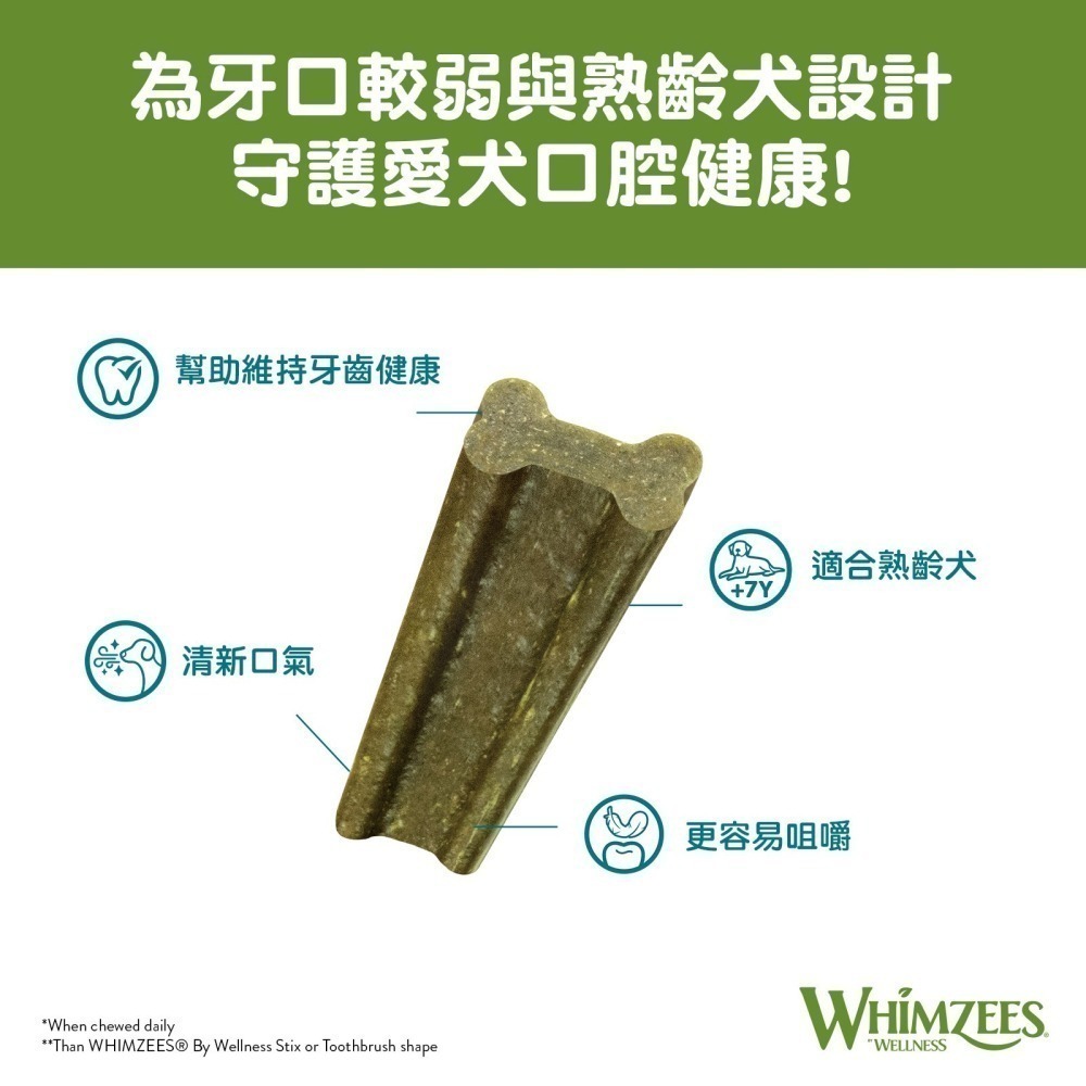 【幸運貓】Whimzees 唯潔 幼犬專用潔牙骨 熟齡犬專用潔牙骨 小型犬 中大型犬 高齡犬-細節圖8