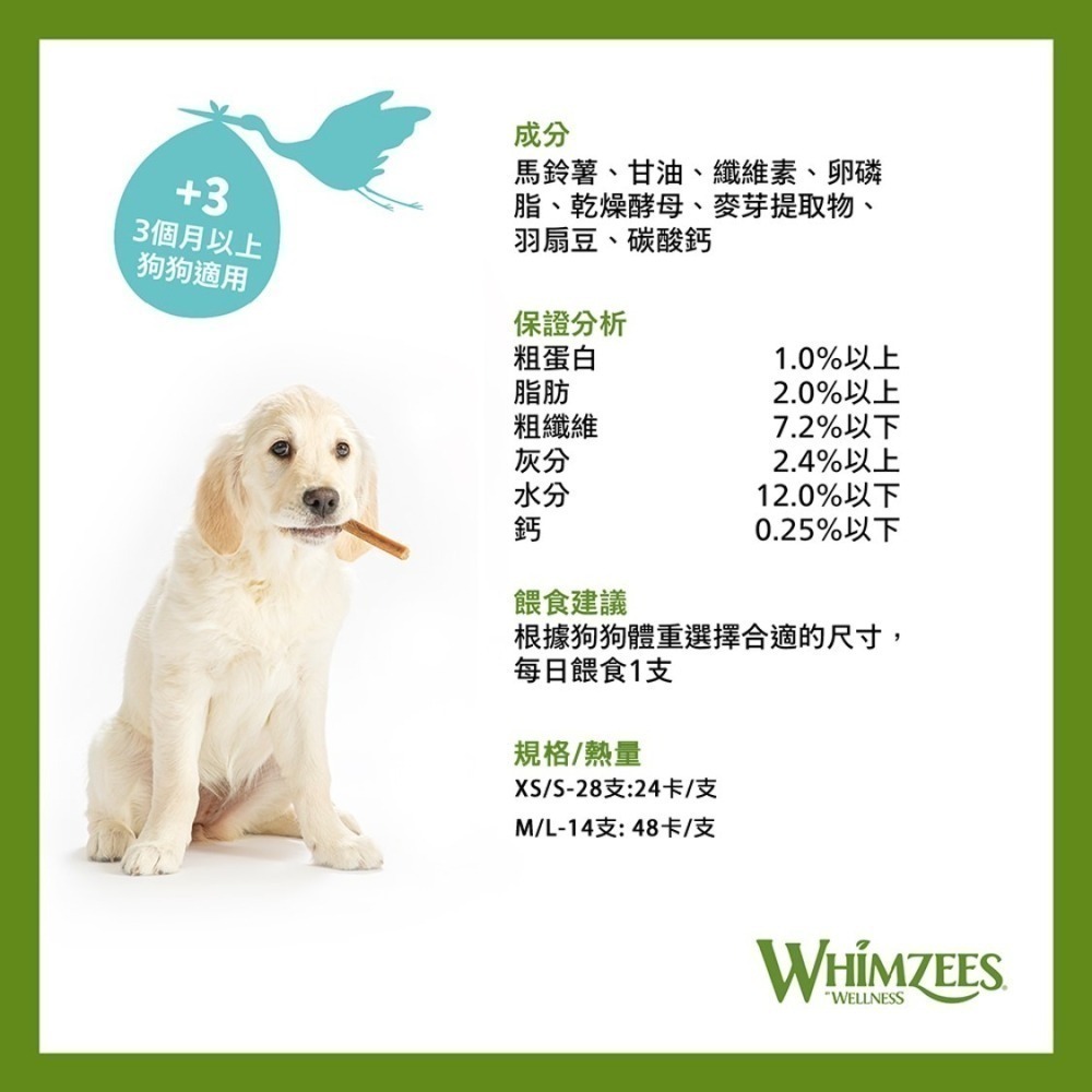 買2贈1【幸運貓】Whimzees 唯潔 幼犬專用潔牙骨 小型犬 中大型犬 高齡犬也可以吃喔-細節圖4