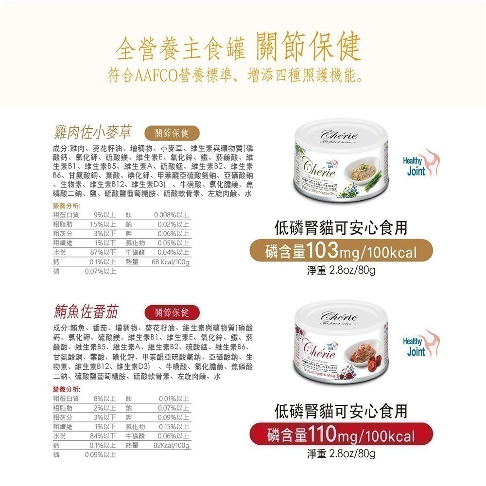 短效特價【幸運貓】Cherie 法麗 單罐 全營養貓主食罐 泌尿道 腸胃 關節 皮毛 鮪魚 紅蘿蔔 南瓜 海苔 奇異果-細節圖8