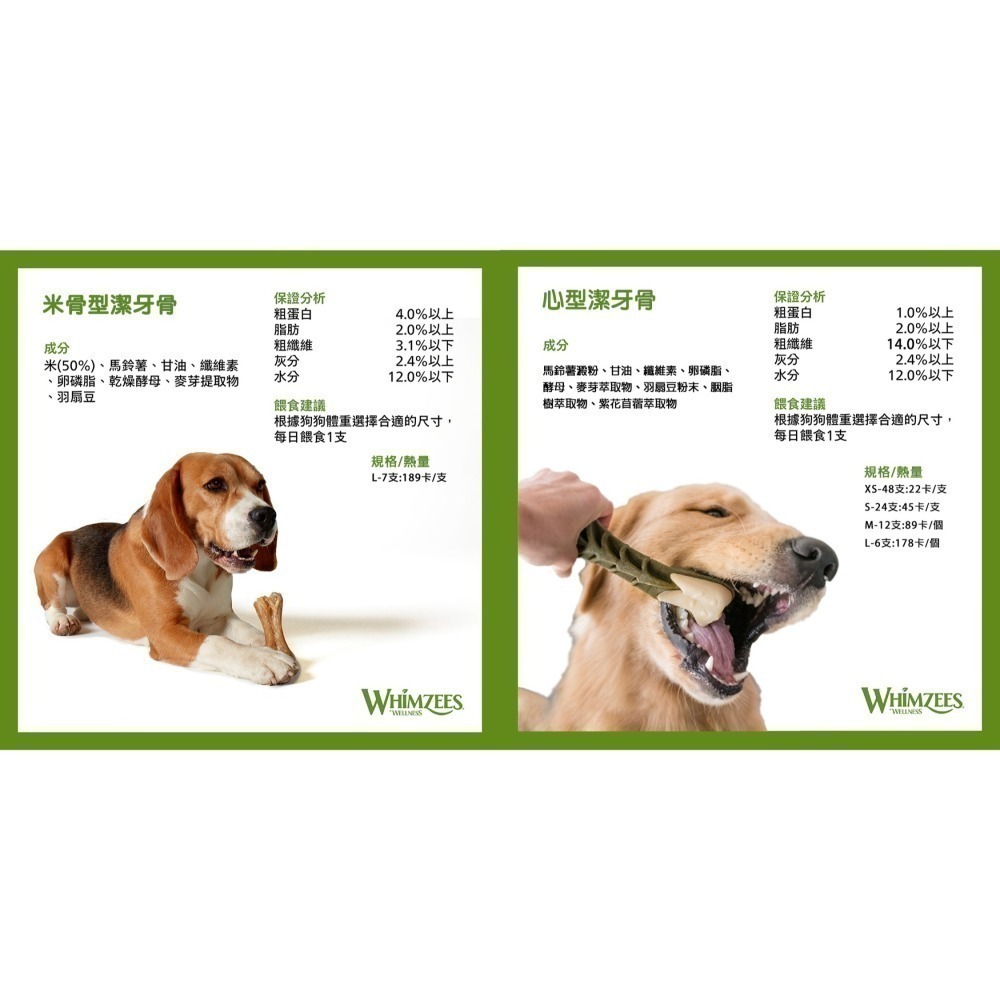 【幸運貓】Whimzees唯潔 潔牙骨 鱷魚型 / 牙刷型 / 六角長條型 / 刺蝟型/心型/米骨 超值包-細節圖5
