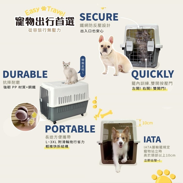 【幸運貓】寵愛物語 doter 飛行者航空運輸籠 / 運輸籠 RU19 RU20 寵物提籠 寵物外出籠-細節圖7