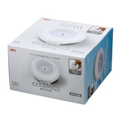 庫存品出清【幸運貓】 日本 GEX 貓用 犬用 時尚優質陶瓷抗菌飲水器 1.5L 自動飲水器-細節圖4