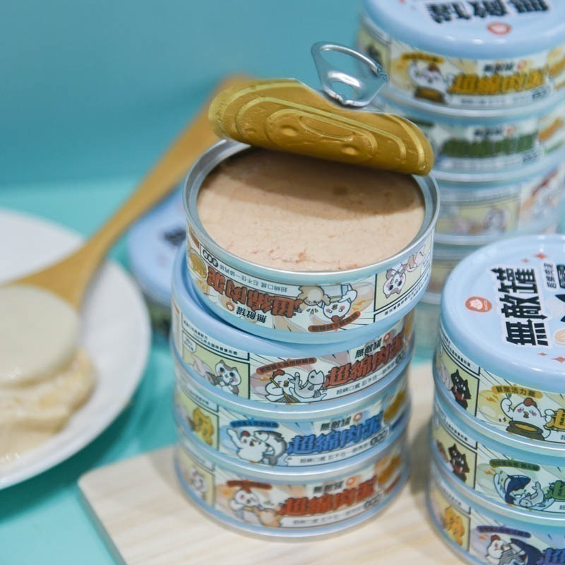 【幸運貓】ParkCat 貓樂園 無敵藍罐 超綿肉泥主食罐 單罐80g 主食罐 低磷罐 貓罐 貓主食罐-細節圖3