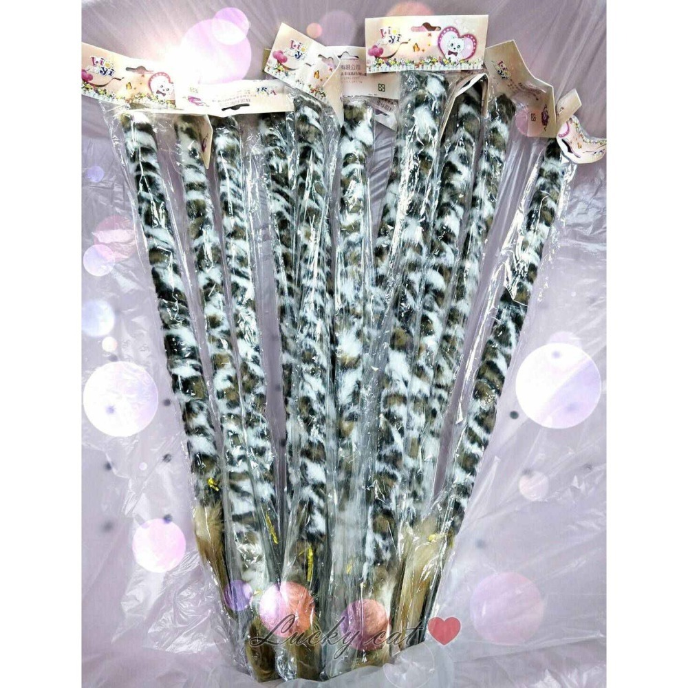 出清商品【幸運貓】布條逗貓棒 豹紋逗貓棒 貓玩具 互動玩具 寵物玩具-細節圖2